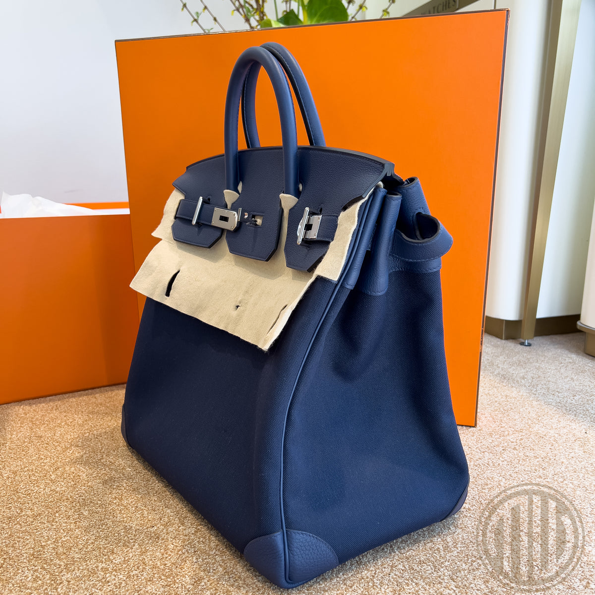 Hermès HAC 40 Birkin | Bleu de Malte Palladium | New | Herrentasche