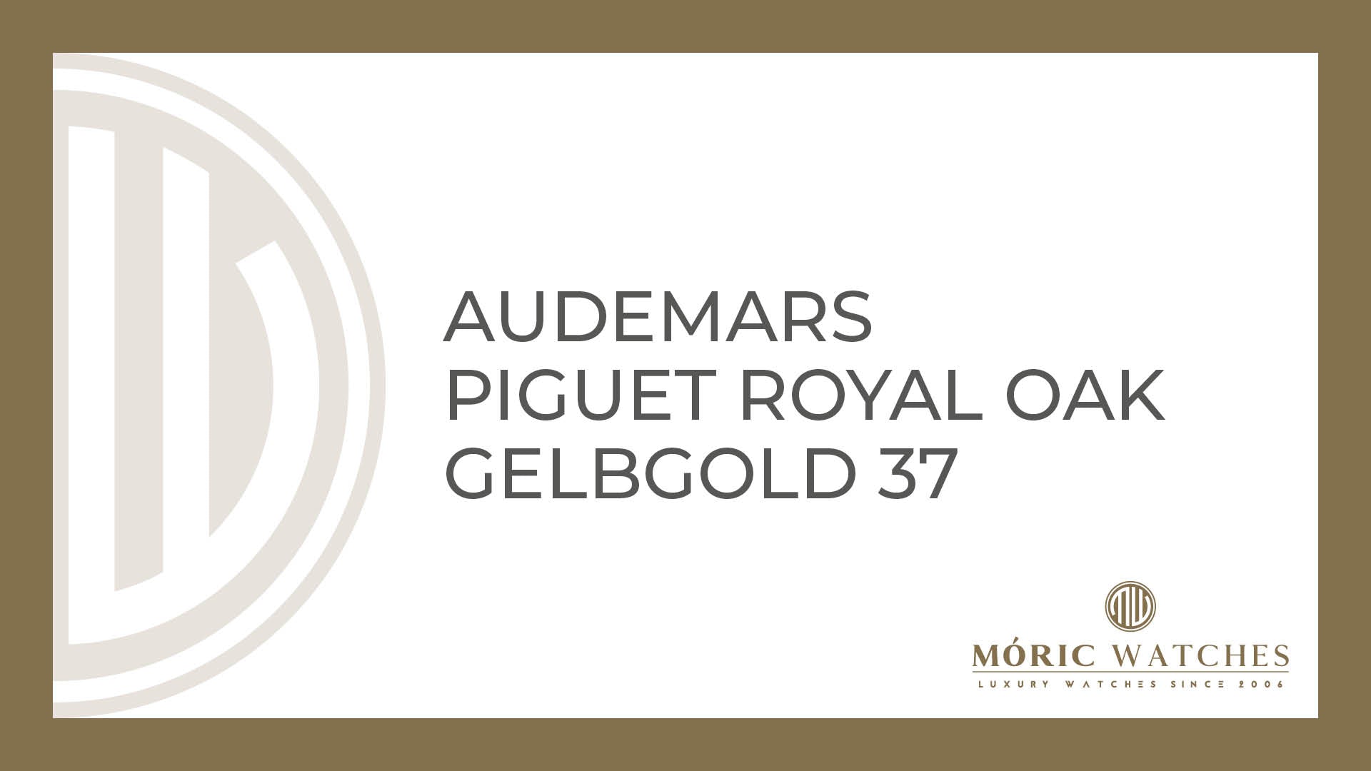 Audemars Piguet Royal Oak Gelbgold 37 – Luxus bei Moric-Watches München