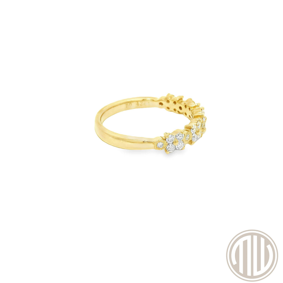 Diamant Ring / 750 Gelbgold / 0.42ct