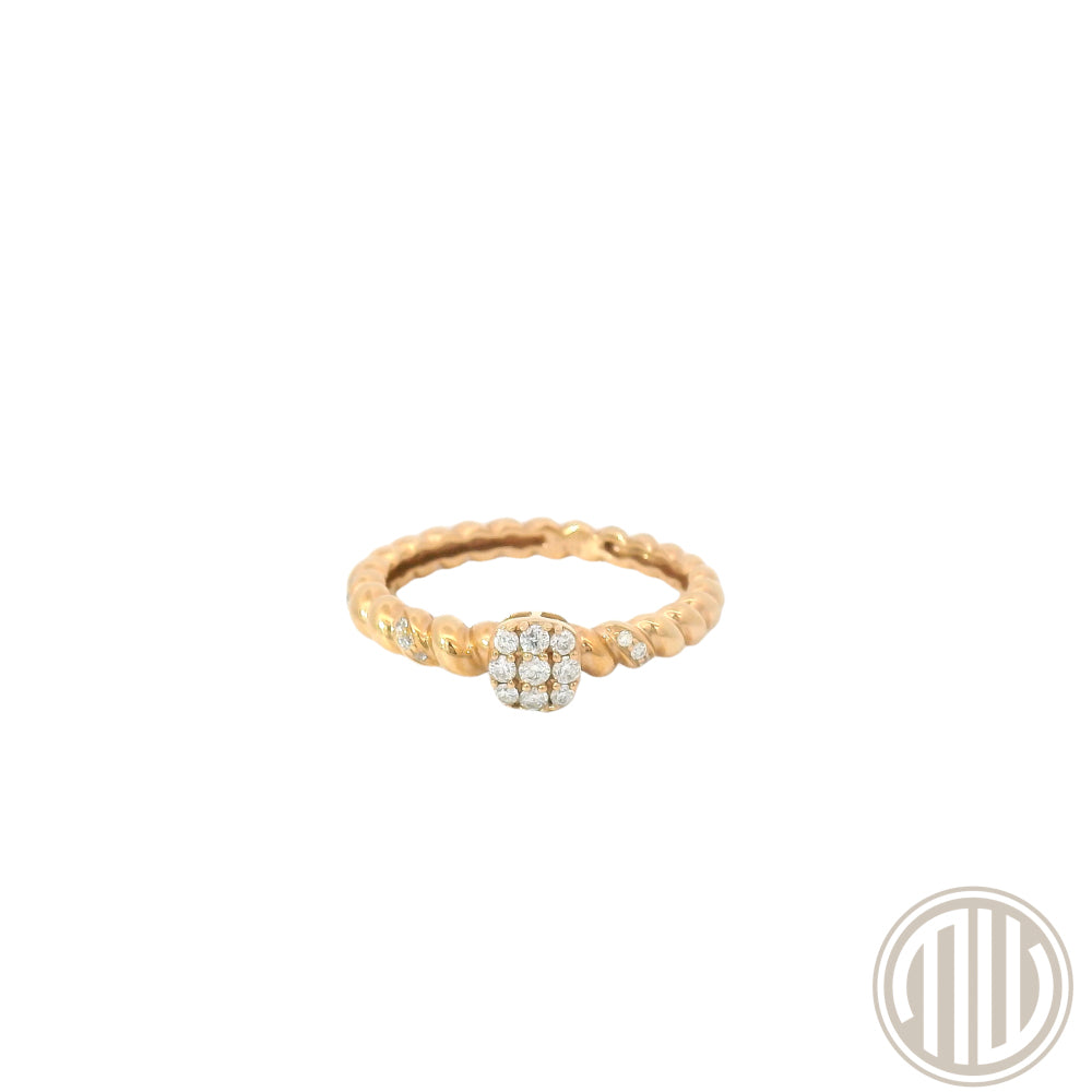 Diamant Kordelring 750 Roségold 0.37ct