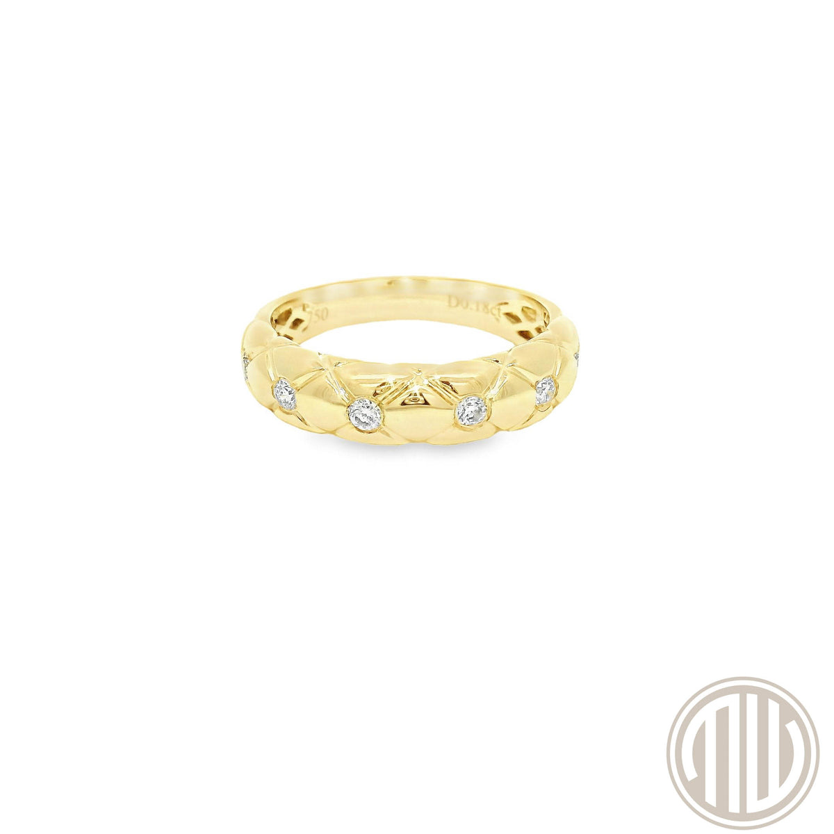 Diamant Ring / 750 Gelbgold / 0.18ct / TW/VS