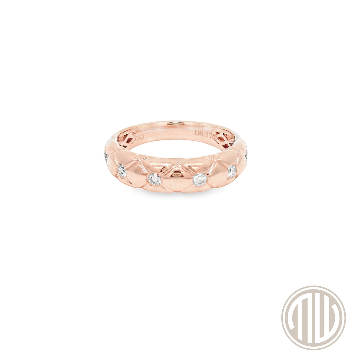 Diamant Ring / 750 Roségold / 0.17ct / TW/VS