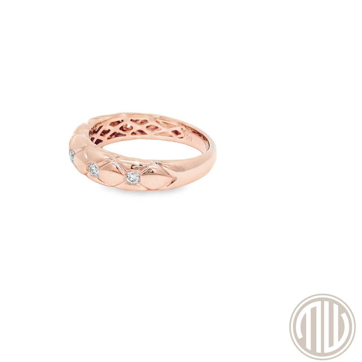 Diamant Ring / 750 Roségold / 0.17ct / TW/VS