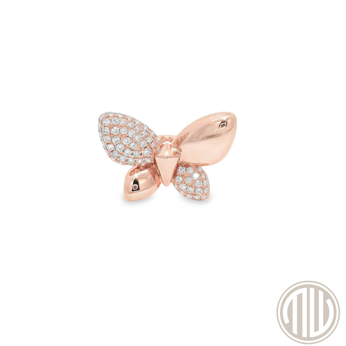 Diamant Butterfly Ring 750 Rosegold 0.44ct