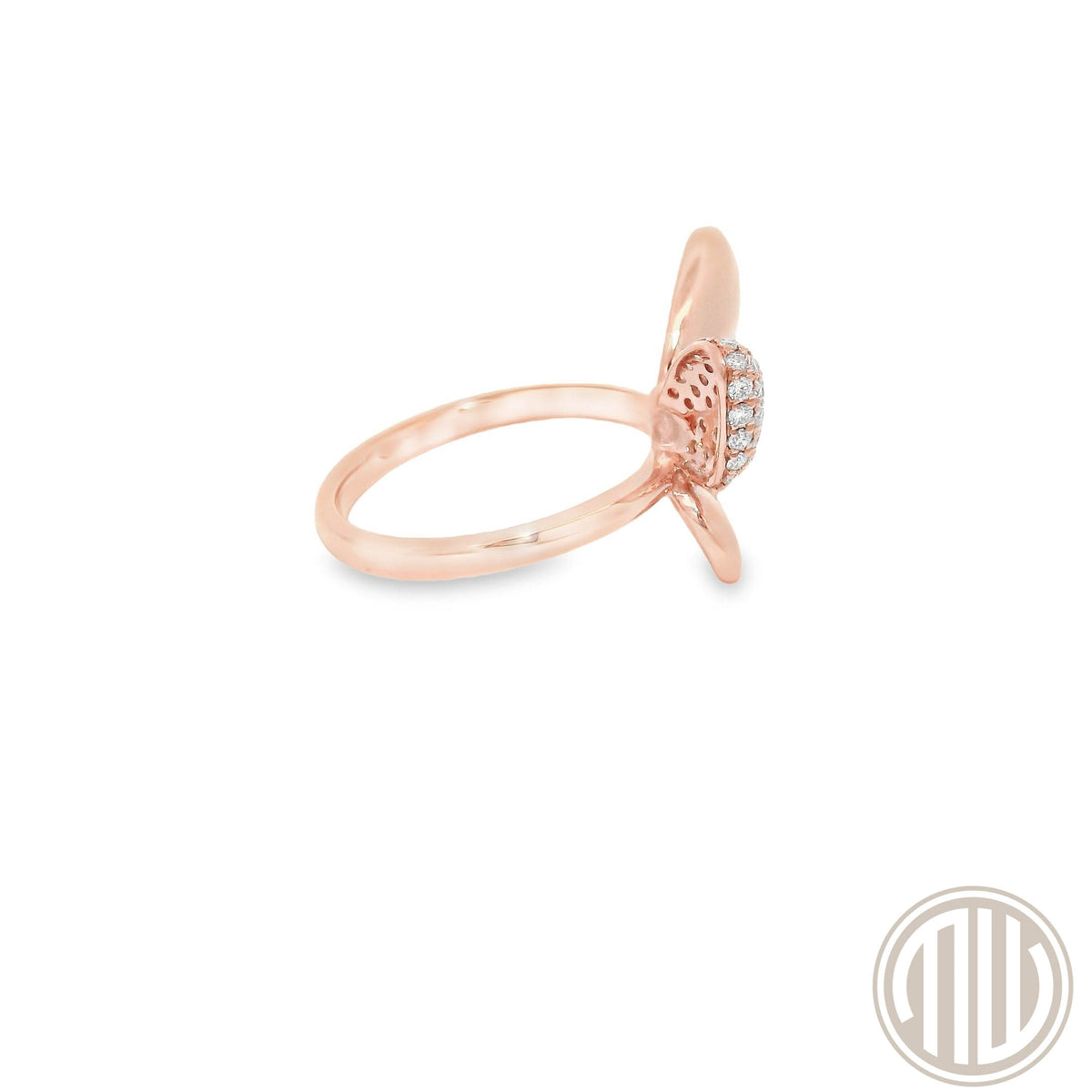 Diamant Butterfly Ring 750 Rosegold 0.44ct