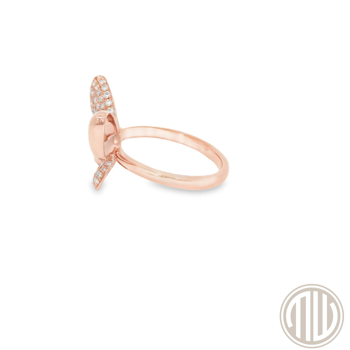 Diamant Butterfly Ring 750 Rosegold 0.44ct