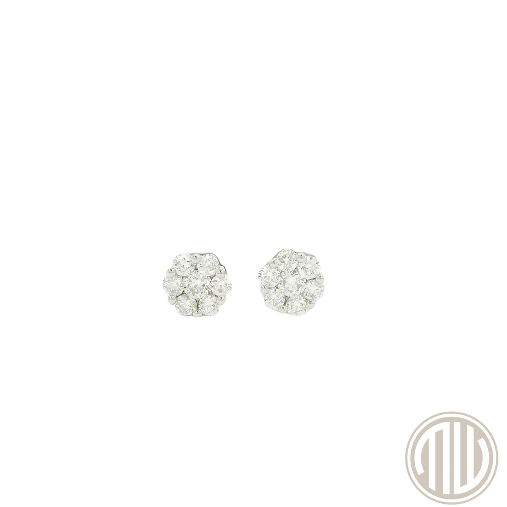 Diamant Ohrstecker/Earrings 750 Weißgold 0.66ct