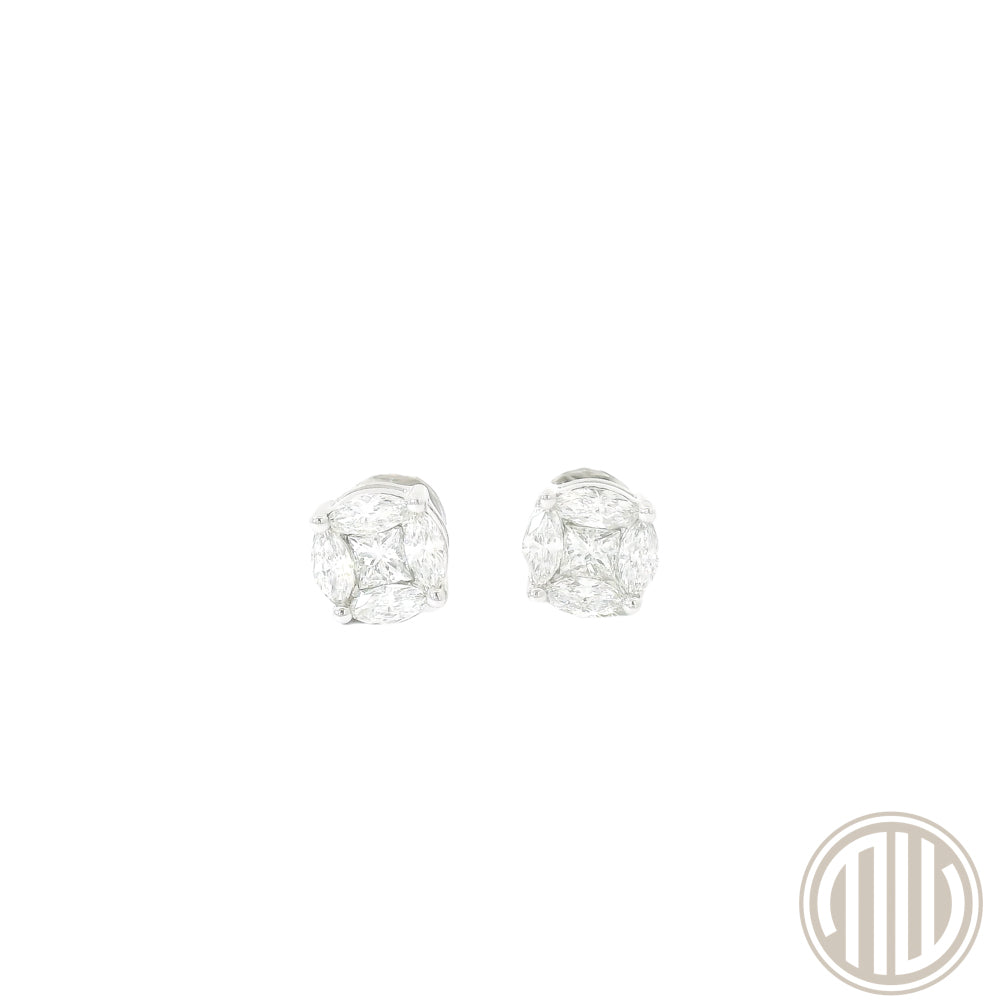 Diamant Ohrstecker/Earrings 750 Weißgold