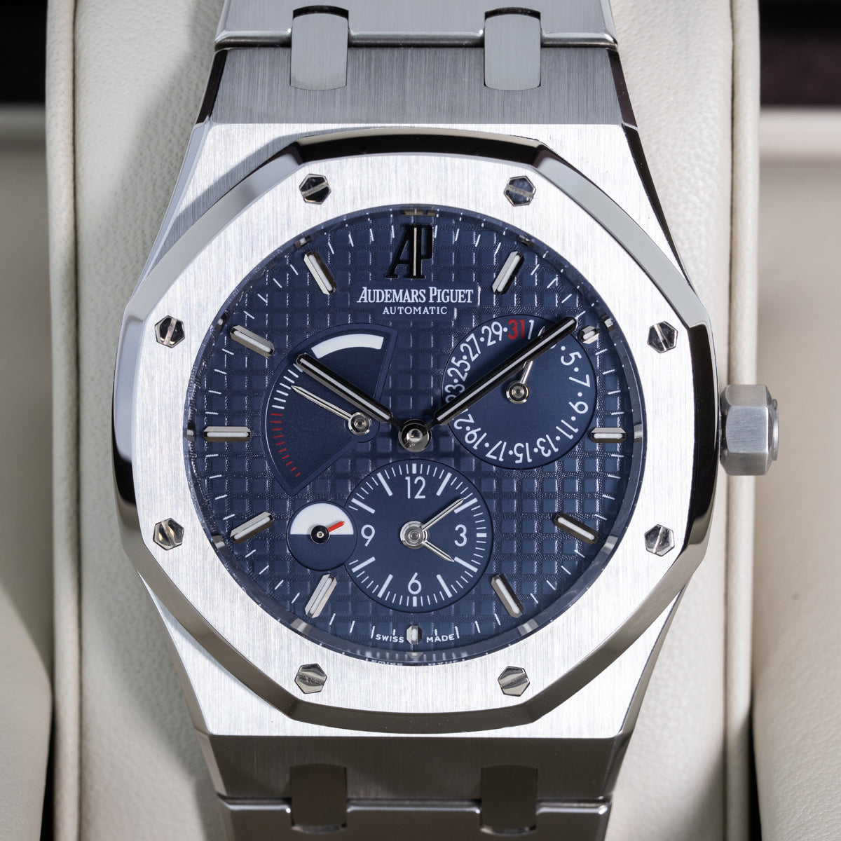 Audemars Piguet Royal Oak Dual Time esfera azul | Nuevo servicio AP | Caja y Papeles | 2009