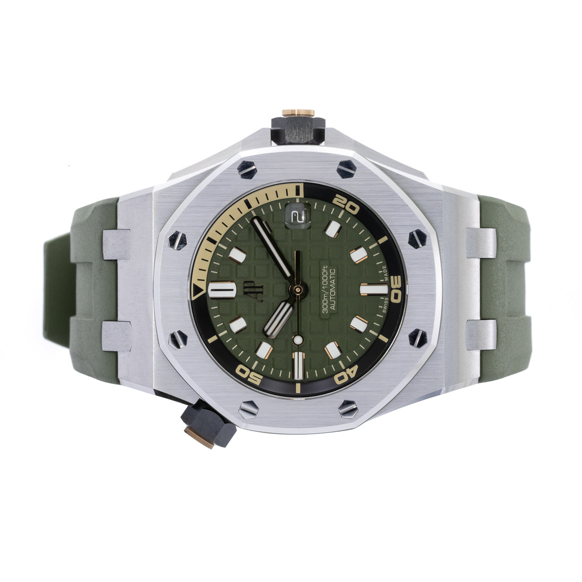 Audemars Piguet Royal Oak Offshore 42mm Diver | Khaki Dial | New | Fullset | 2023 | Ref: 15720ST.OO.A052CA.01