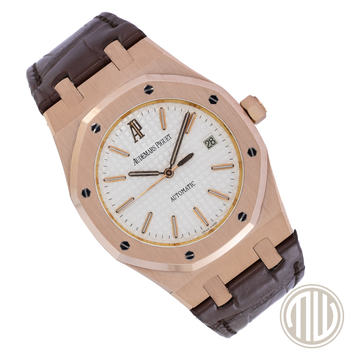 Audemars Piguet Royal Oak Selfwinding White Dial | 18kt Rosegold | Box and Papers | 2013