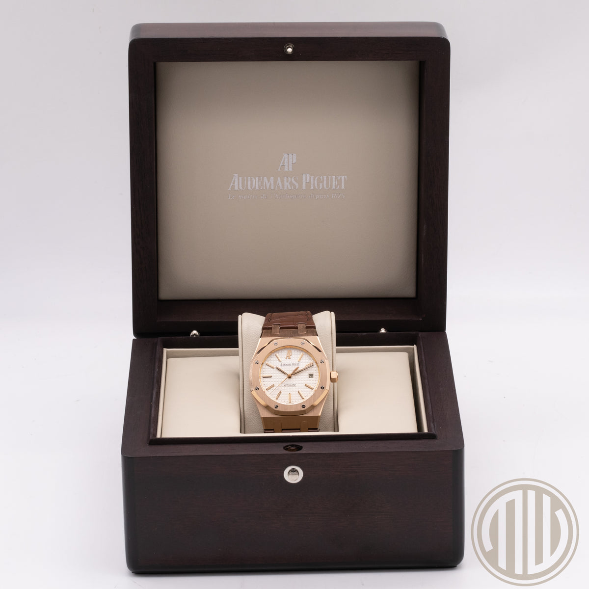 Audemars Piguet Royal Oak Selfwinding White Dial | 18kt Rosegold | Box and Papers | 2013