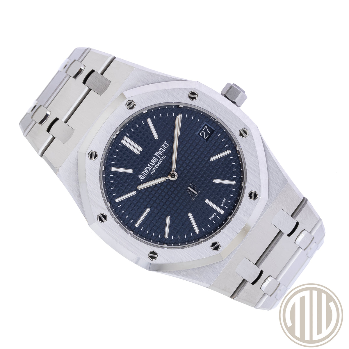 Audemars Piguet Royal Oak Jumbo "jumbo" Extra-thin 50th Anniversary | Blue Dial | Box and Papers | 2022