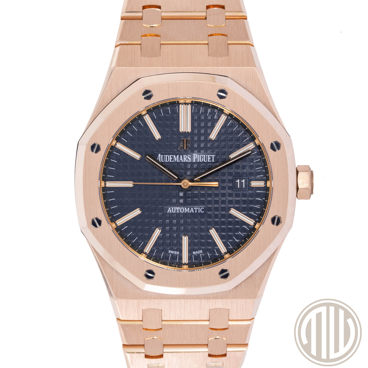 Audemars Piguet Royal Oak Selfwinding Blue Dial | 18kt Roségold | Orig.Invoice | Box & Papers