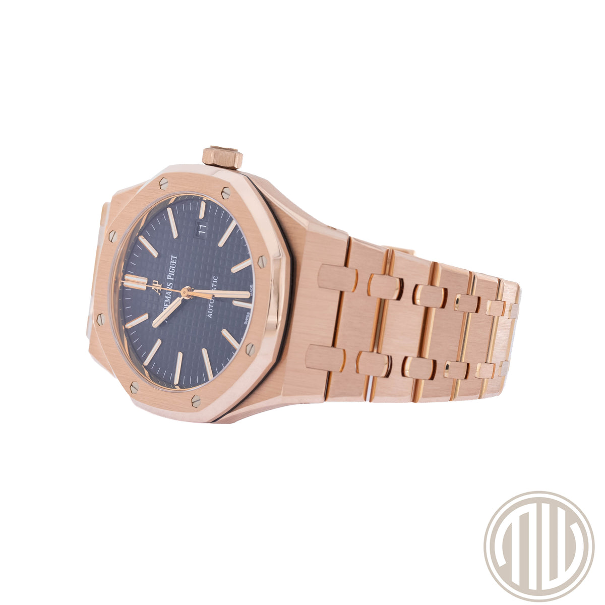 Audemars Piguet Royal Oak Selfwinding Blue Dial | 18kt Roségold | Orig.Invoice | Box & Papers