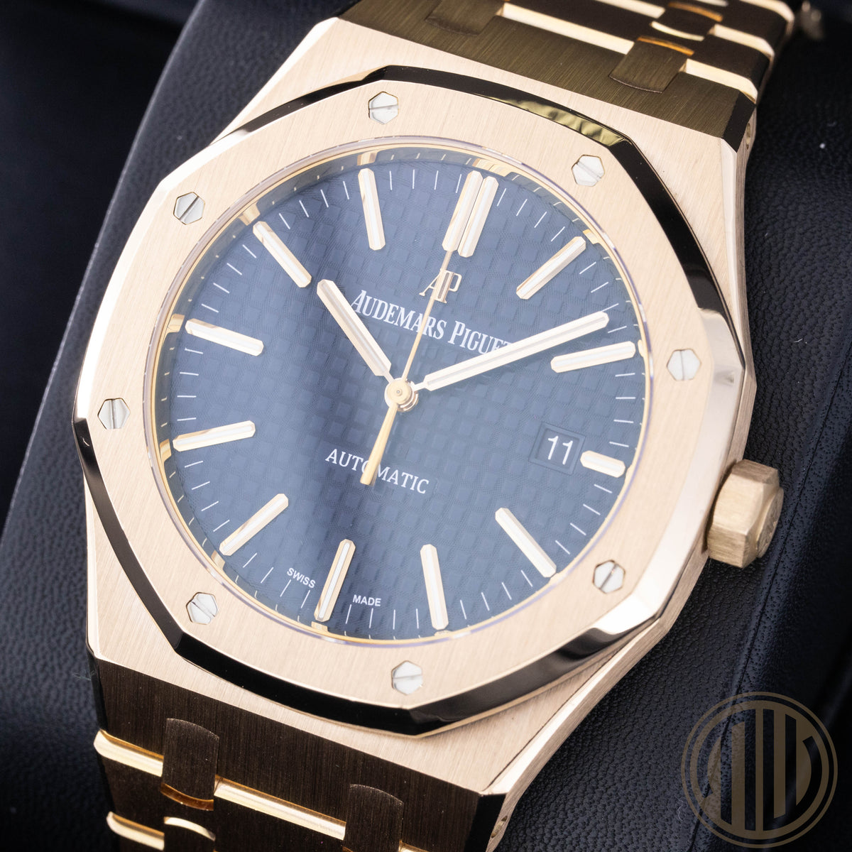 Audemars Piguet Royal Oak Selfwinding Blue Dial | 18kt Roségold | Orig.Invoice | Box & Papers