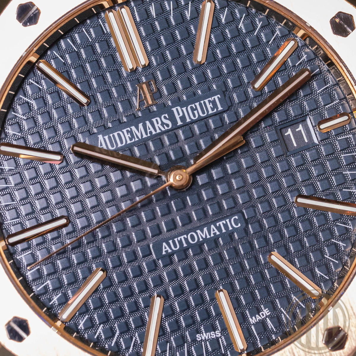 Audemars Piguet Royal Oak Selfwinding Blue Dial | 18kt Roségold | Orig.Invoice | Box & Papers