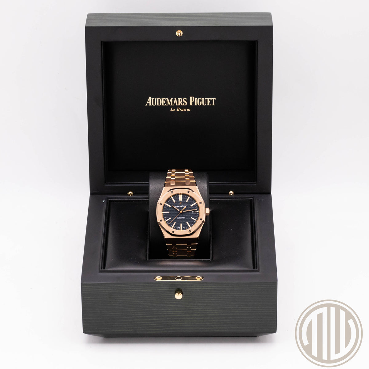 Audemars Piguet Royal Oak Selfwinding Blue Dial | 18kt Roségold | Orig.Invoice | Box & Papers