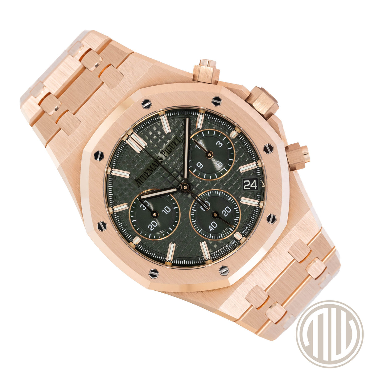Audemars Piguet Royal Oak Green Dial | 18kt Roségold | Box and Papers | 2023