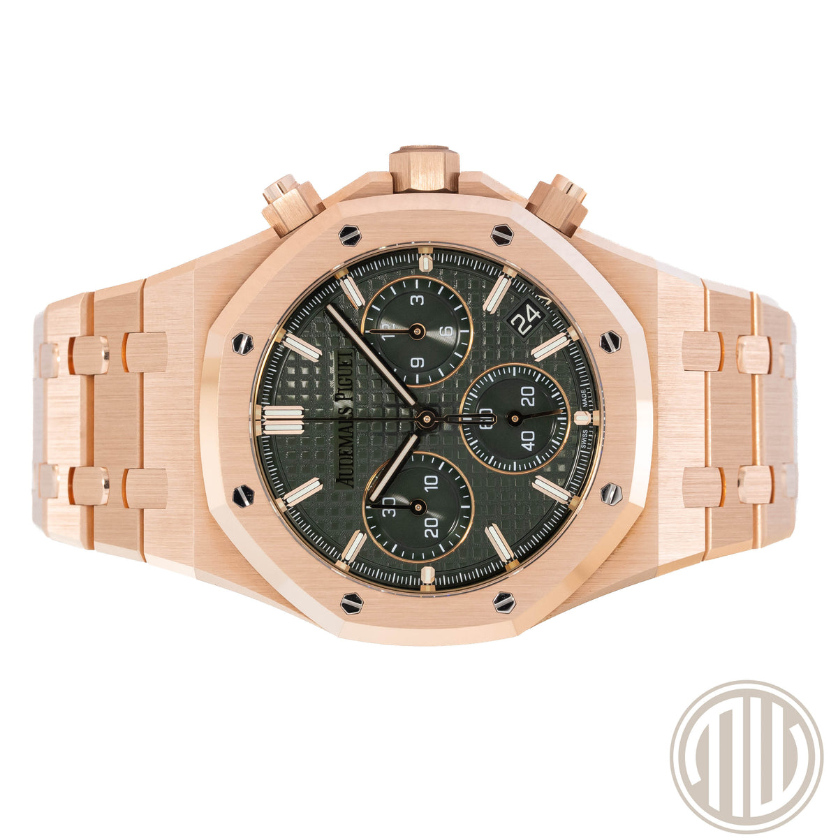 Audemars Piguet Royal Oak Green Dial | 18kt Roségold | Box and Papers | 2023