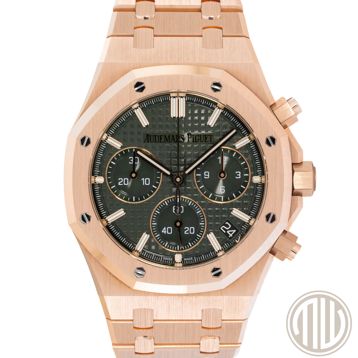 Audemars Piguet Royal Oak Green Dial | 18kt Roségold | Box and Papers | 2023
