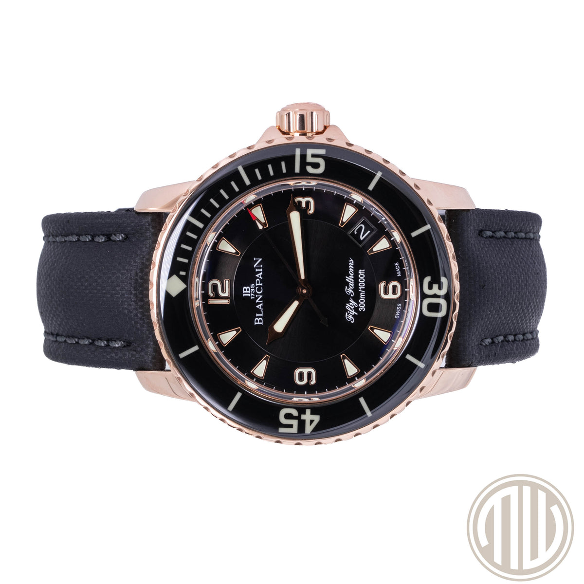 Blancpain Fifty Fathoms Black Dial | 18kt Roségold | Box and Papers | 2011