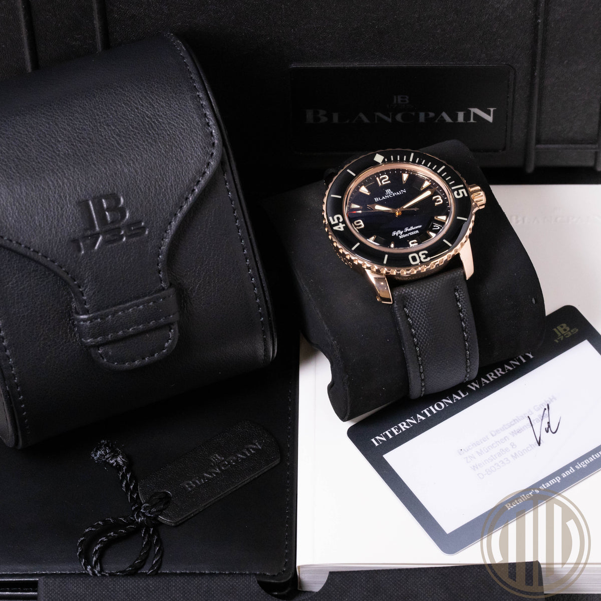 Blancpain Fifty Fathoms Black Dial | 18kt Roségold | Box and Papers | 2011