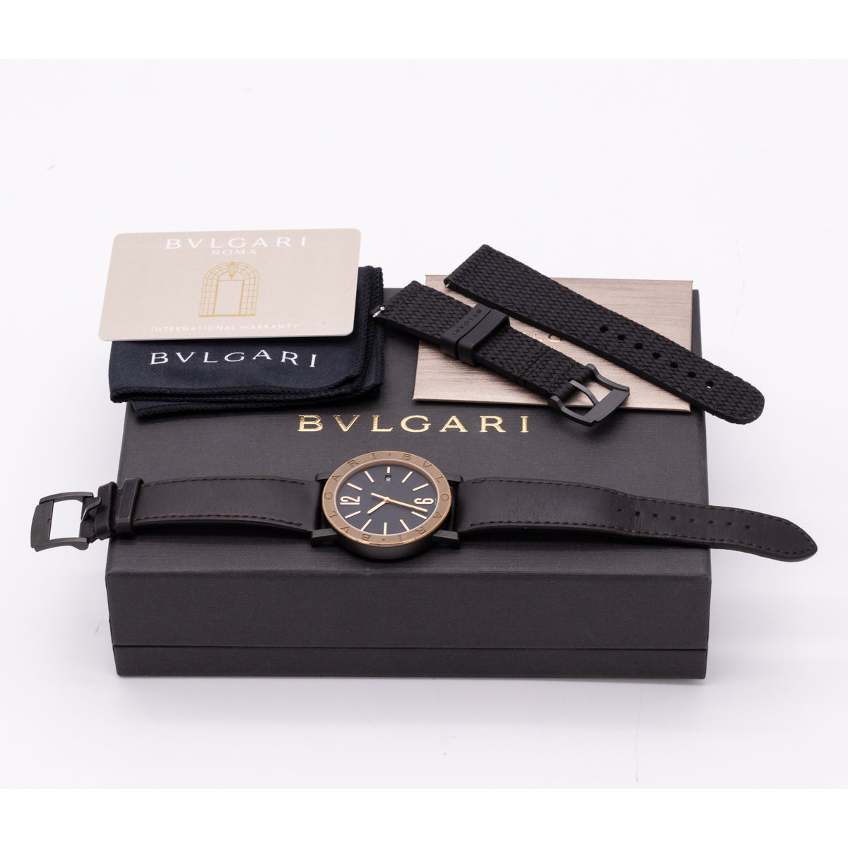 Reloj Bvlgari para hombre Bulgari Solotempo automático con esfera negra | 102931