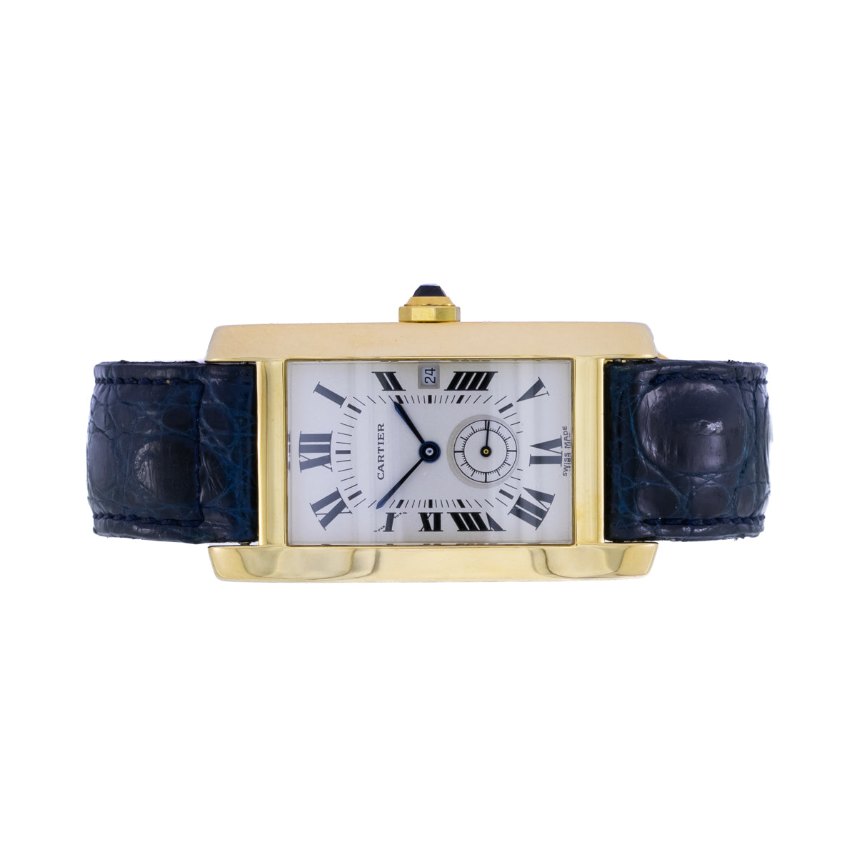 Cartier Tank Américaine Oro amarillo de 18 quilates | Esfera blanca | 8012905