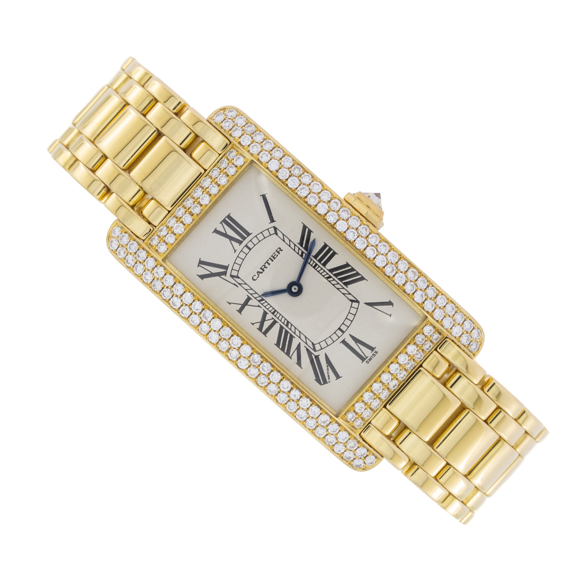 Cartier Tank Américaine Factory Diamond Setting | 18Karat Gold | Box and Papers | 2012 | 1720