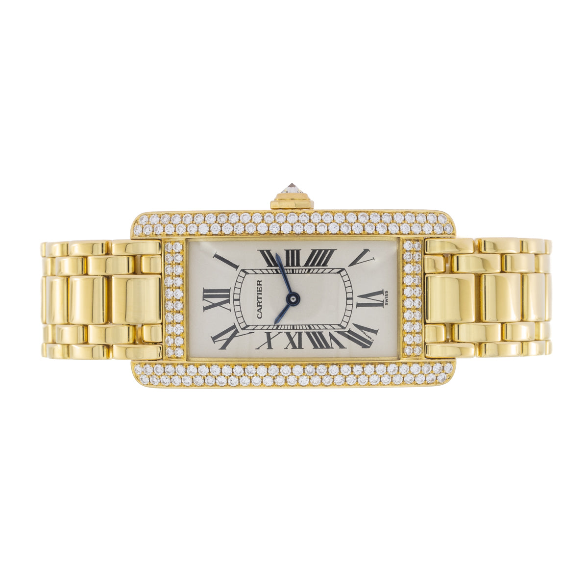 Cartier Tank Américaine Factory Diamond Setting | 18Karat Gold | Box and Papers | 2012 | 1720