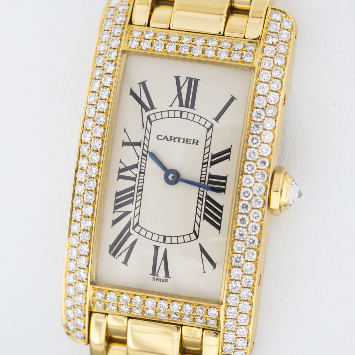 Cartier Tank Américaine Factory Diamond Setting | 18Karat Gold | Box and Papers | 2012 | 1720