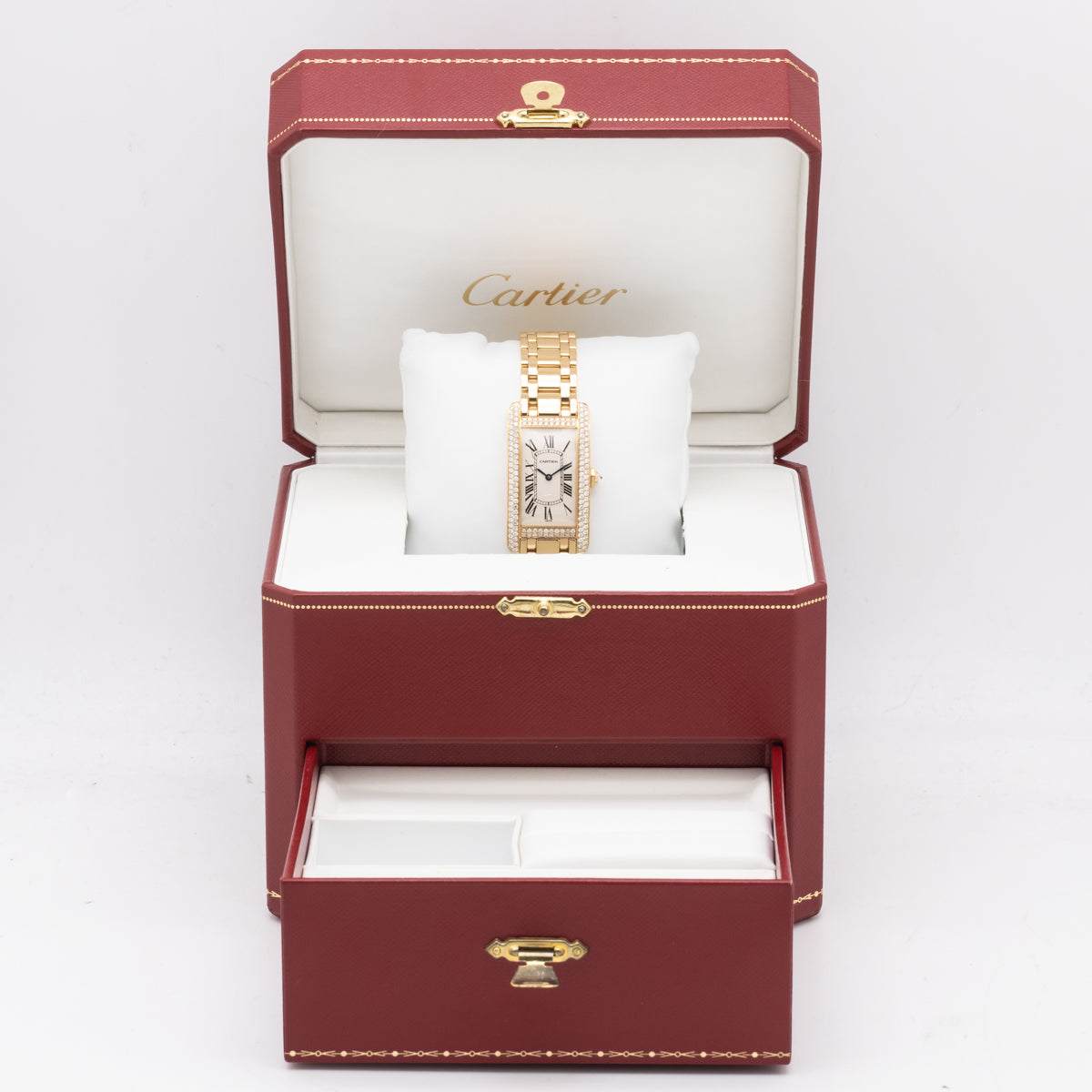 Cartier Tank Américaine Factory Diamond Setting | 18Karat Gold | Box and Papers | 2012 | 1720