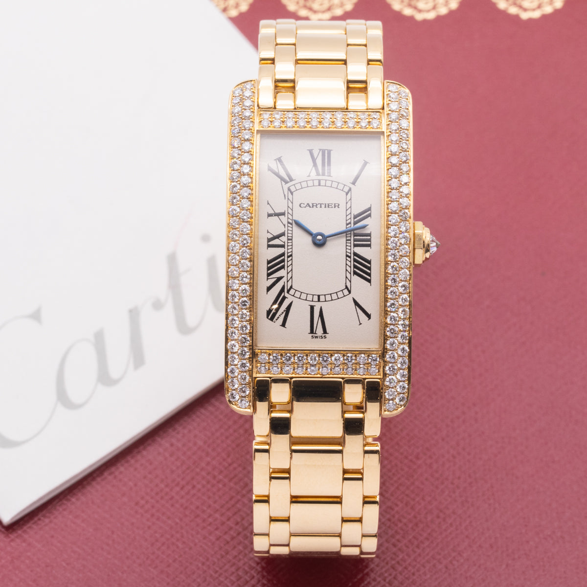 Cartier Tank Américaine Factory Diamond Setting | 18Karat Gold | Box and Papers | 2012 | 1720