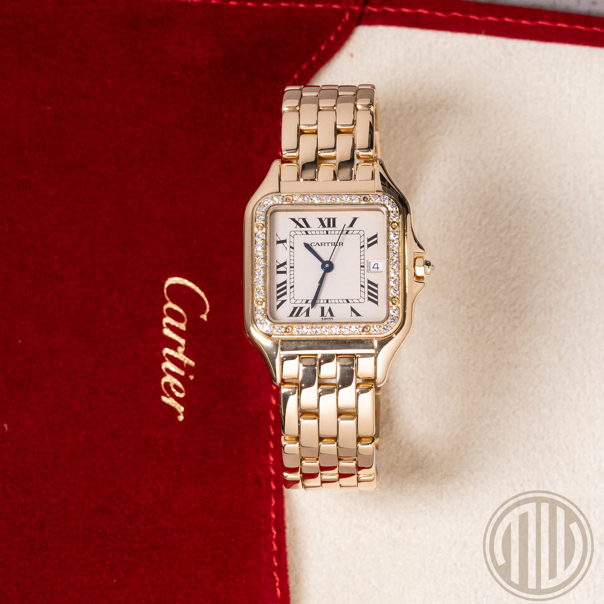 Cartier Panthère Medium 18k Quartz | Diamond Bezel | New Cartier Service | 883969