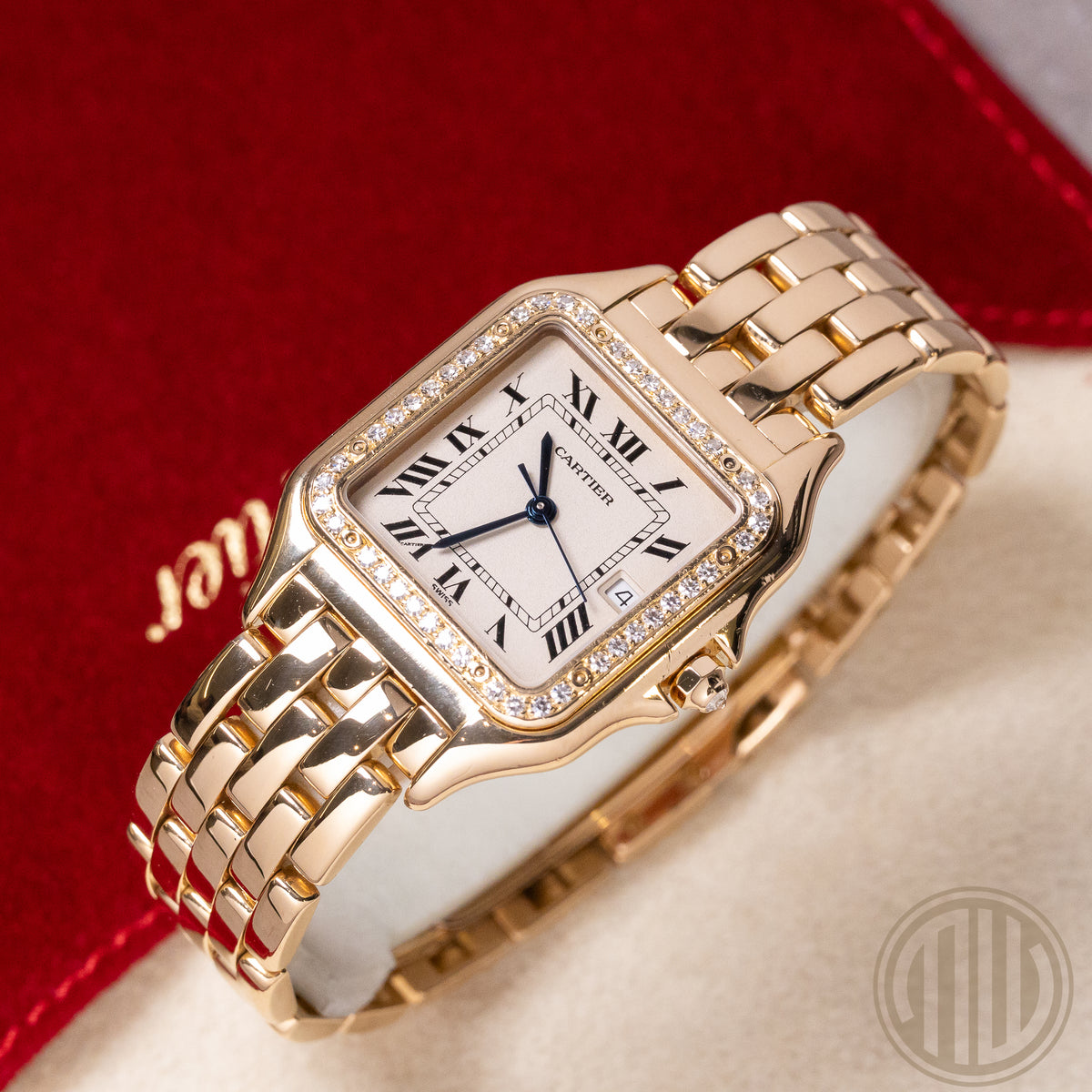 Cartier Panthère Medium 18k Quartz | Diamond Bezel | New Cartier Service | 883969