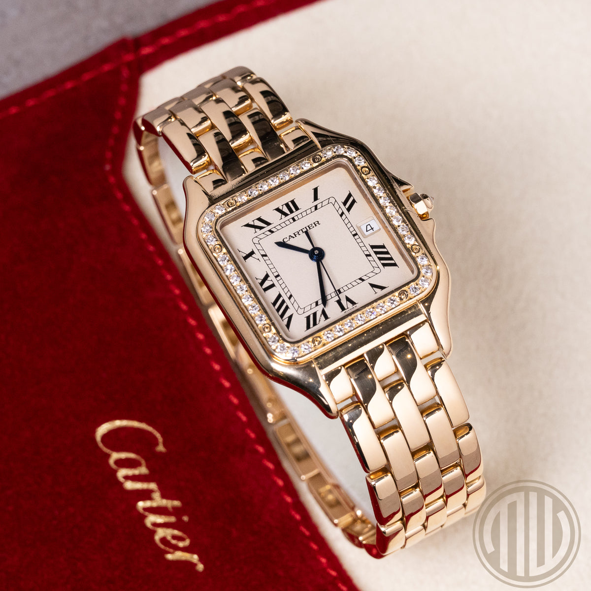 Cartier Panthère Medium 18k Quartz | Diamond Bezel | New Cartier Service | 883969