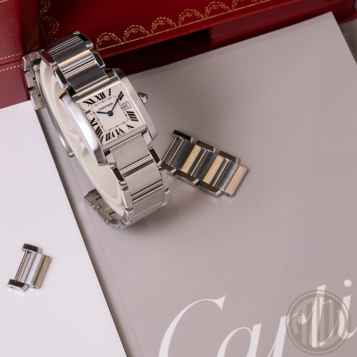 Cartier Tank Française Stainless-Steel | White Dial | Box and Papers | 2000 | 2465