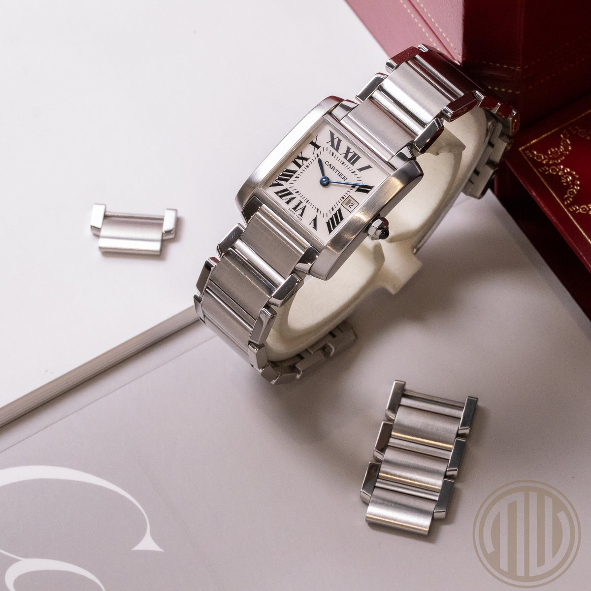 Cartier Tank Française Stainless-Steel | White Dial | Box and Papers | 2000 | 2465