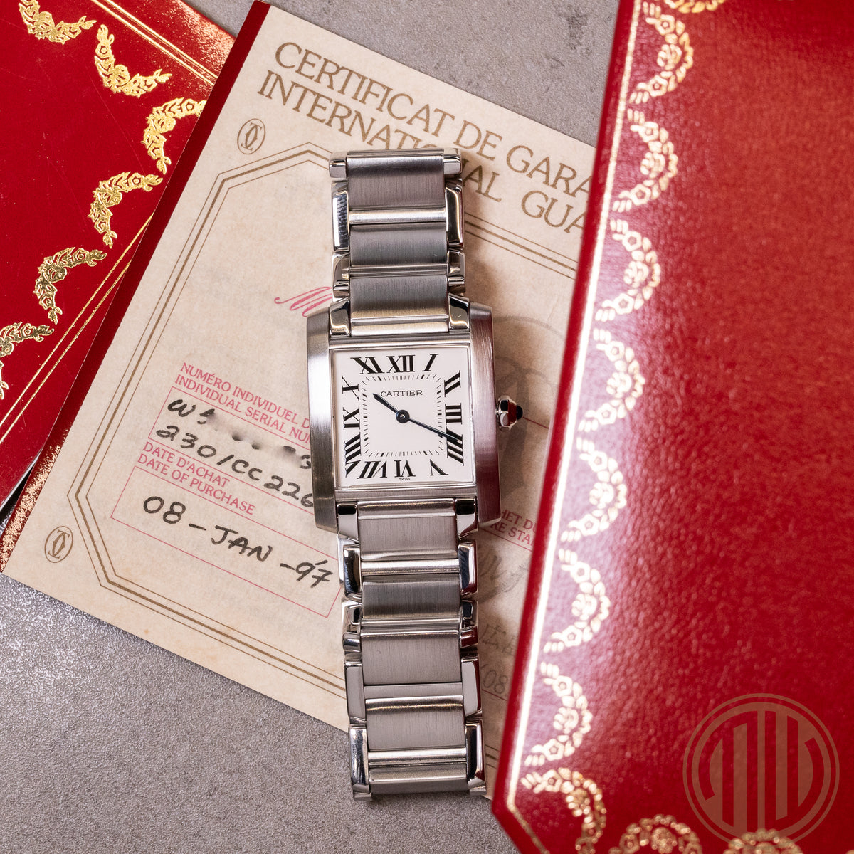 Cartier Tank Française Stainless-Steel | Quarz | Box and Papers | 1997