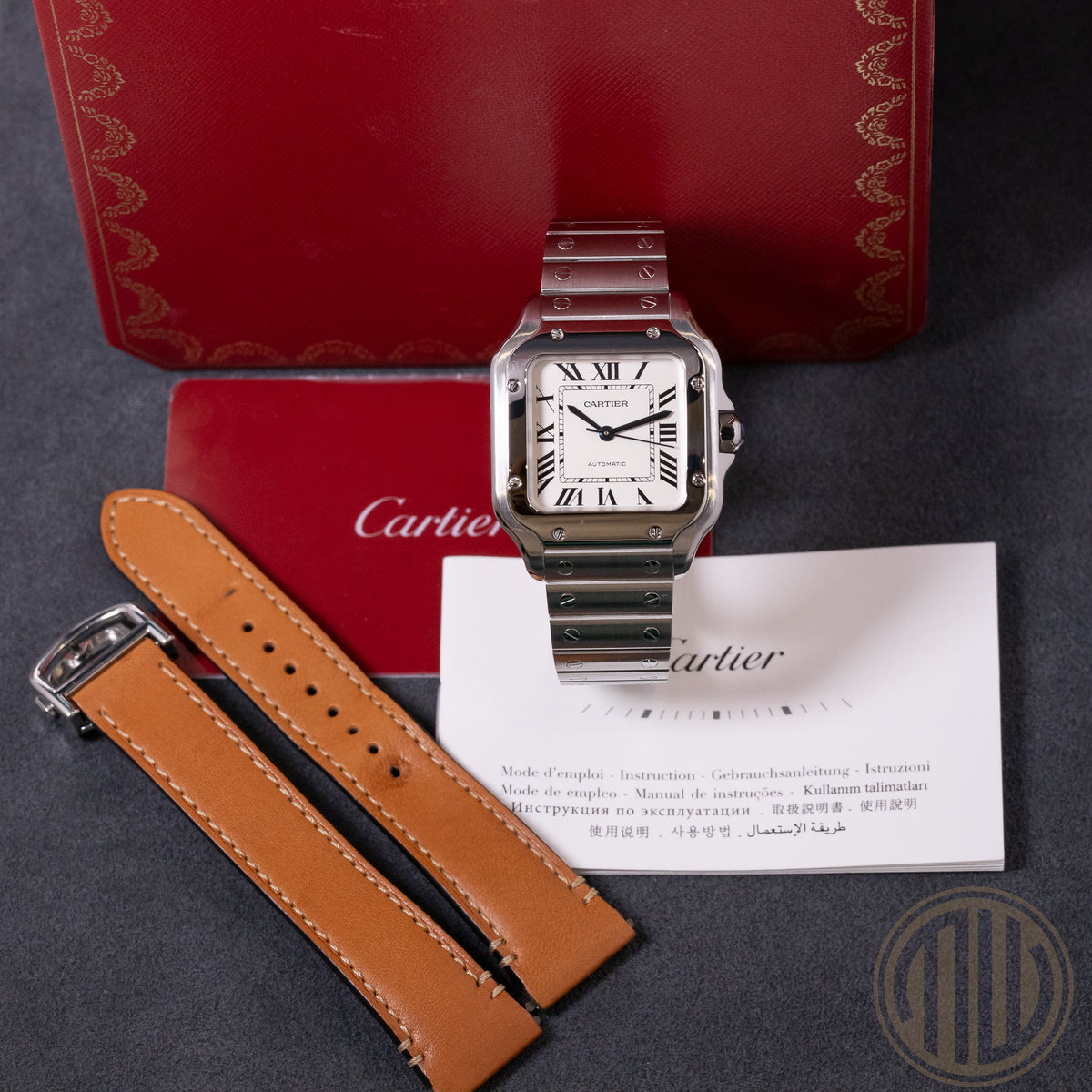 Cartier Santos De Cartier Medium | White Dial | Box and Papers | 2021