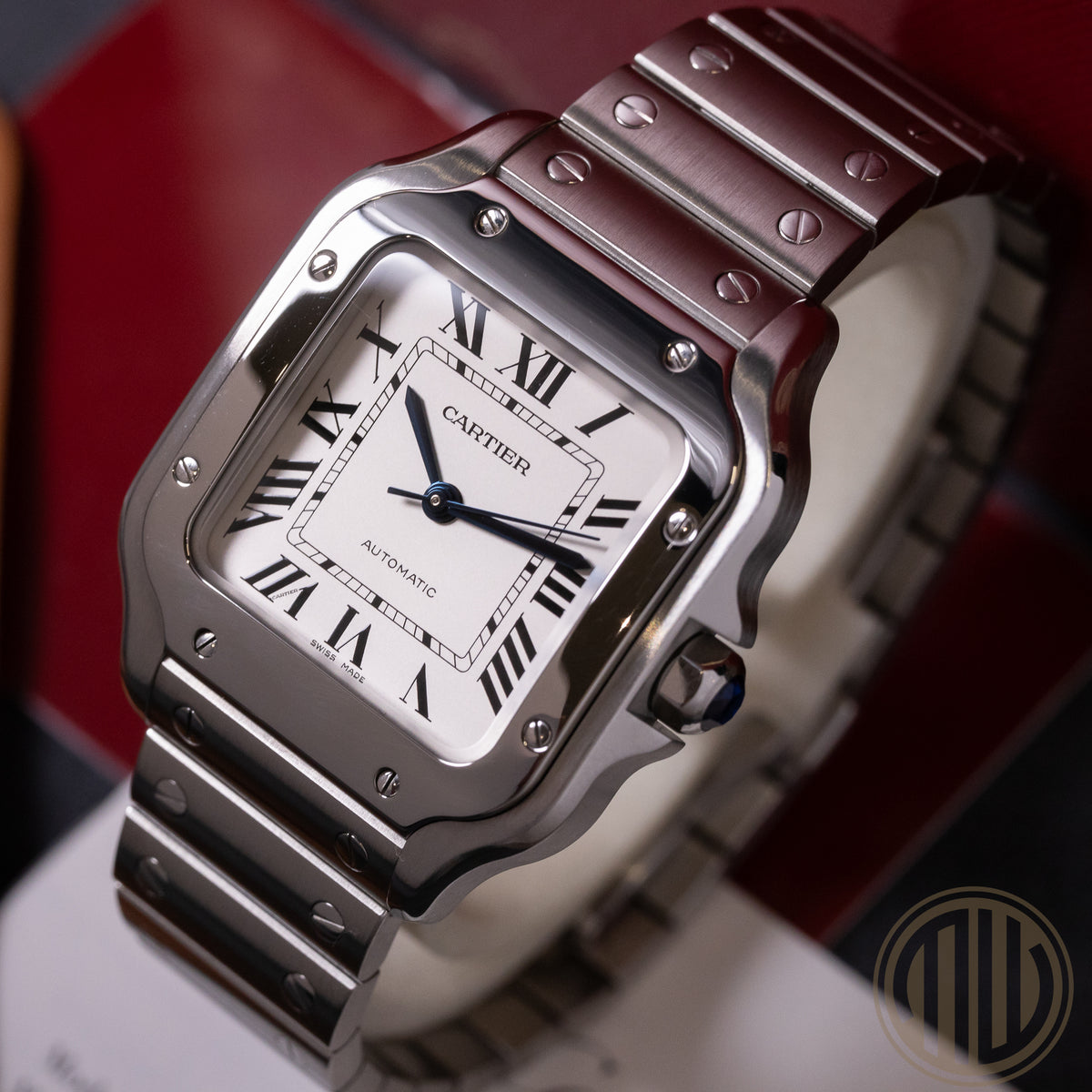 Cartier Santos De Cartier Medium | White Dial | Box and Papers | 2021