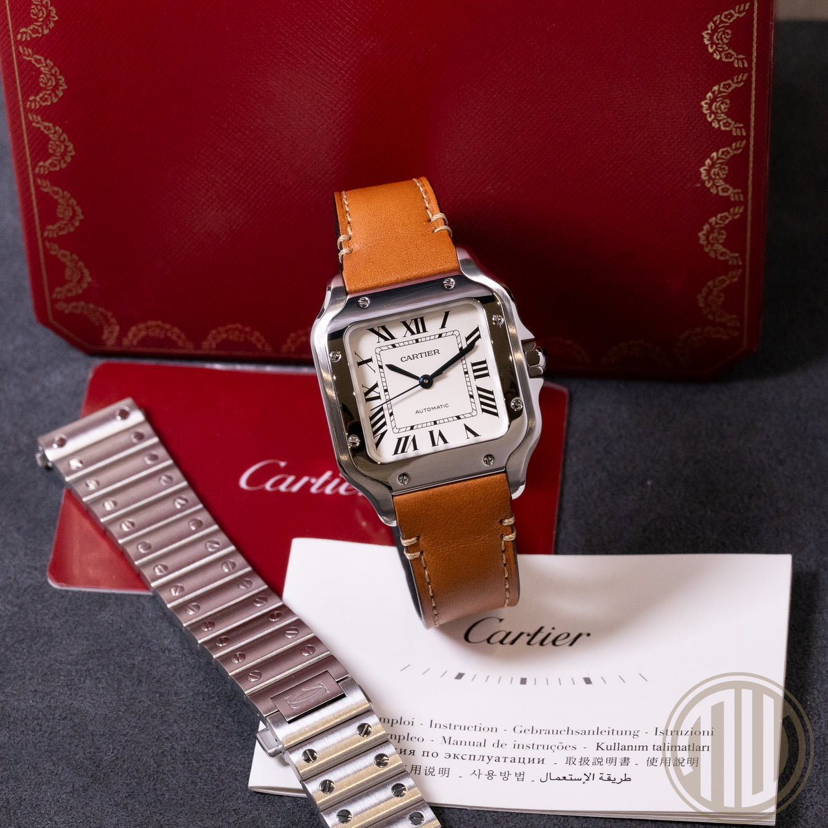 Cartier Santos De Cartier Medium | White Dial | Box and Papers | 2021