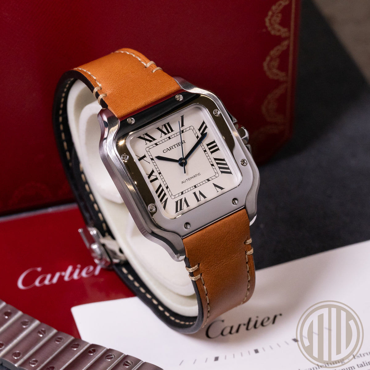 Cartier Santos De Cartier Medium | White Dial | Box and Papers | 2021
