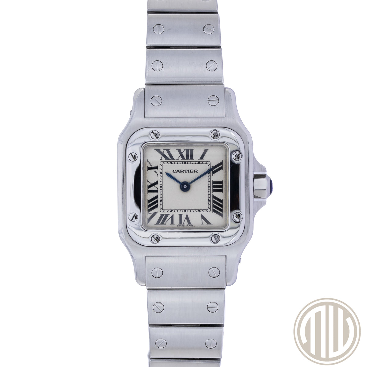 Cartier Santos Galbee White Roman Dial | Stainless-Steel | With Papers | 2010