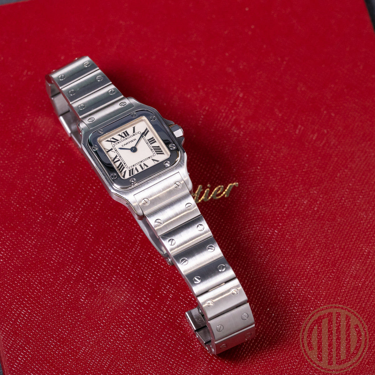 Cartier Santos Galbee White Roman Dial | Stainless-Steel | With Papers | 2010