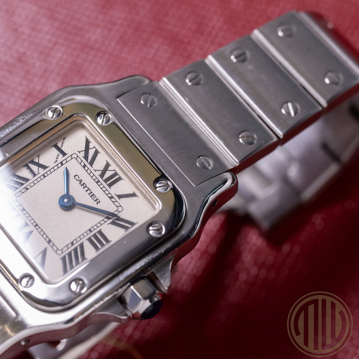 Cartier Santos Galbee White Roman Dial | Stainless-Steel | With Papers | 2010