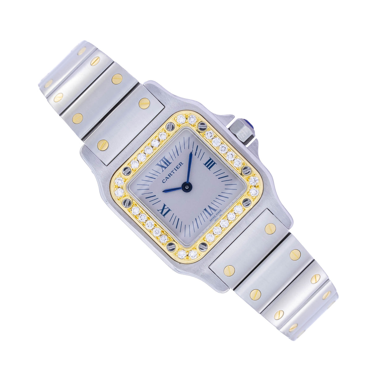 Cartier Santos Diamond Bezel Bicolor | New Cartier Service | 2 Years Cartier Warranty