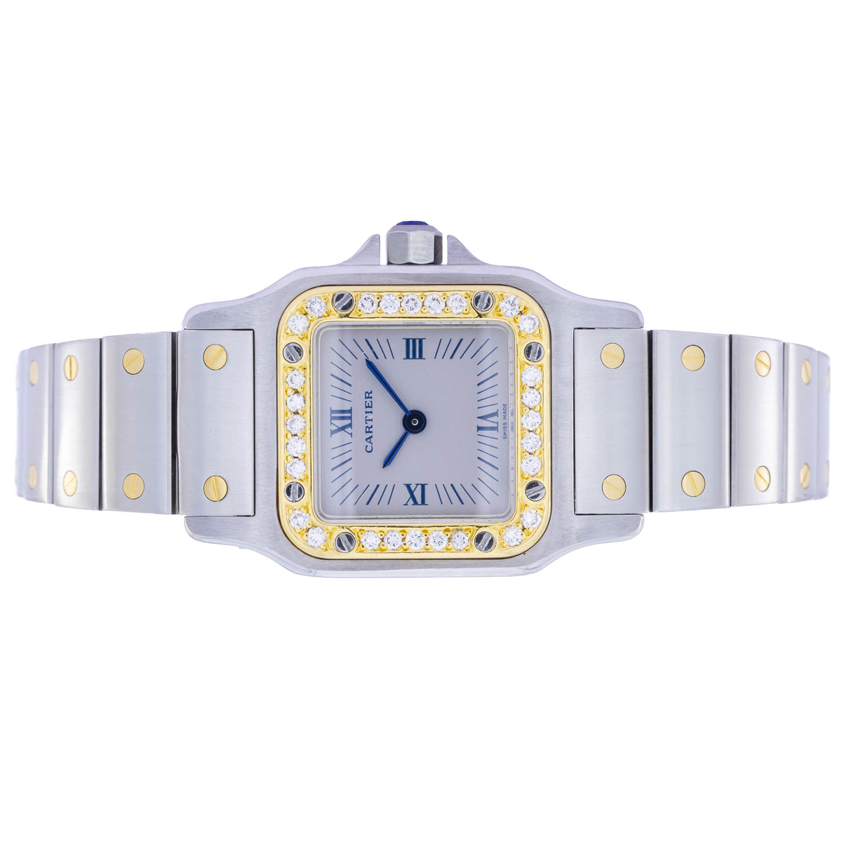 Cartier Santos Diamond Bezel Bicolor | New Cartier Service | 2 Years Cartier Warranty