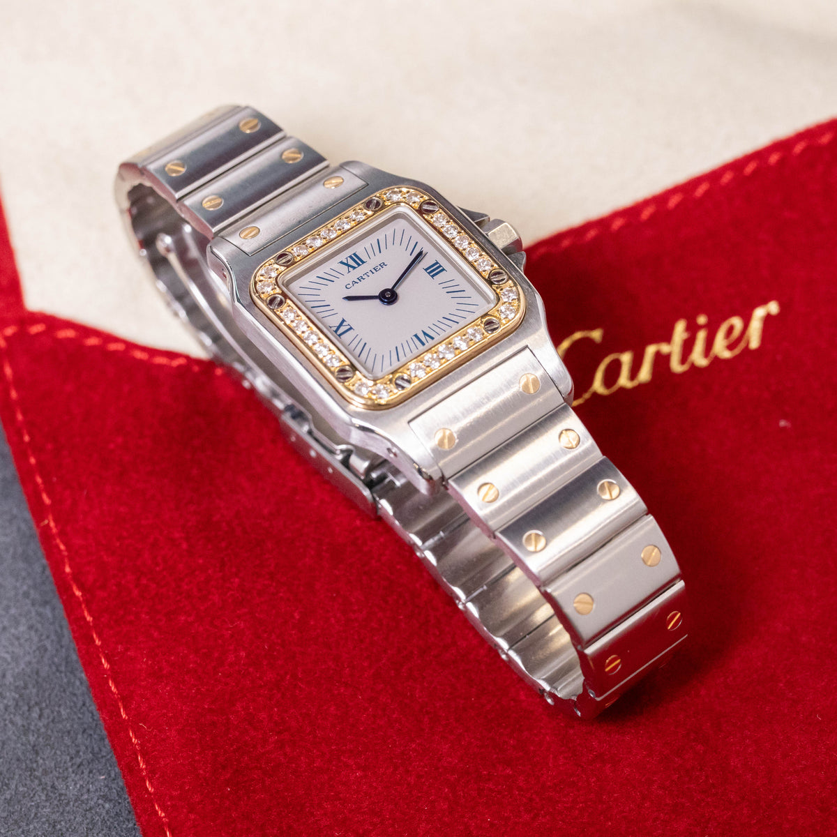 Cartier Santos Diamond Bezel Bicolor | New Cartier Service | 2 Years Cartier Warranty